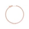 Image 3 : 0.5 ctw Diamond VS/SI 20 MM Hoop Earrings 14k Rose Gold - REF-47A9N