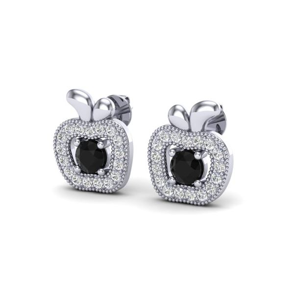 0.64 ctw VS/SI Diamond Certified Micro Pave Earrings 18k White Gold - REF-37H5R