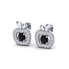 Image 1 : 0.64 ctw VS/SI Diamond Certified Micro Pave Earrings 18k White Gold - REF-37H5R