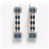 Image 1 : 11.24 ctw London Topaz & Diamond Earrings 14K Rose Gold - REF-196R4K