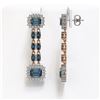 Image 2 : 11.24 ctw London Topaz & Diamond Earrings 14K Rose Gold - REF-196R4K