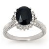 Image 1 : 2.75 ctw Blue Sapphire & Diamond Ring 10k White Gold - REF-36Y6X