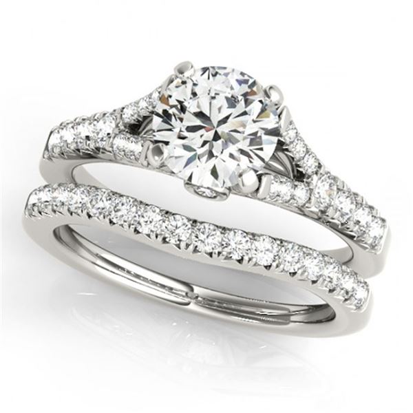 1.06 ctw Certified VS/SI Diamond 2pc Wedding Set 14k White Gold - REF-72W4H