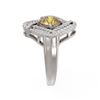 Image 2 : 2.82 ctw Canary Citrine & Diamond Ring 18K White Gold - REF-163R3K