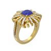 Image 1 : 3.23 ctw Sapphire & Diamond Ring 18K Yellow Gold - REF-166H2R