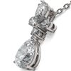 Image 3 : 1.4 ctw Pear Cut Diamond Designer Necklace 18K White Gold - REF-181N2F