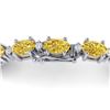 Image 1 : 12 ctw Citrine & VS/SI Diamond Eternity Bracelet 10k White Gold - REF-56W2H