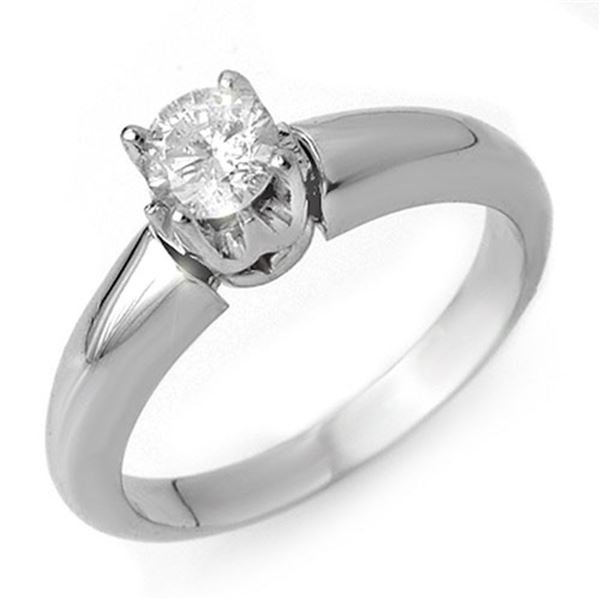 0.50 ctw Certified VS/SI Diamond Ring 18k White Gold - REF-98R2K