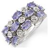 Image 1 : 2.20 ctw Tanzanite & Diamond Ring 18k White Gold - REF-90H8R