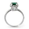 Image 2 : 1.90 ctw Emerald & Diamond Ring 14k White Gold - REF-48K5Y