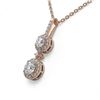 Image 3 : 1.25 ctw Diamond Designer Necklace 18K Rose Gold - REF-139M5G