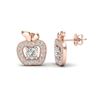 Image 2 : 0.60 ctw VS/SI Diamond Micro Pave Earrings 14k Rose Gold - REF-41M2G