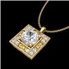 Image 1 : 1.02 ctw VS/SI Diamond Solitaire Art Deco Necklace 18k Yellow Gold - REF-200Y2X