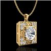 Image 2 : 1.02 ctw VS/SI Diamond Solitaire Art Deco Necklace 18k Yellow Gold - REF-200Y2X