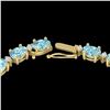 46.5 ctw Sky Blue Topaz & VS/SI Diamond Eternity Necklace 10k Yellow Gold - REF-223G5W