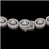 Image 3 : 18.43 ctw Oval Cut Diamond Micro Pave Necklace 18K White Gold - REF-1596K8Y