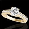 Image 1 : 1.82 ctw Certified Diamond Solitaire Ring 10k Yellow Gold - REF-354F5M
