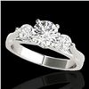 Image 1 : 1.50 ctw Certified Diamond 3 Stone Ring 10k White Gold - REF-225N2F