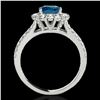 Image 2 : 2.01 ctw SI Certified Fancy Blue Diamond Halo Ring 10k White Gold - REF-156N8F