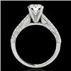 Image 2 : 1.91 ctw Certified Diamond Solitaire Antique Ring 10k White Gold - REF-354K5Y