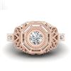 Image 2 : 0.75 ctw VS/SI Diamond Solitaire Art Deco Ring 18k Rose Gold - REF-200R2K