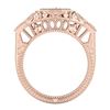 Image 3 : 0.75 ctw VS/SI Diamond Solitaire Art Deco Ring 18k Rose Gold - REF-200R2K
