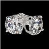 Image 3 : 1.97 ctw Certified Quality Diamond Stud Earrings 10k White Gold - REF-256R3K