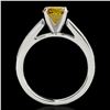 Image 2 : 1.25 ctw Certified SI/I Fancy Intense Yellow Diamond Ring 10k White Gold - REF-188X2A