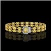 Image 1 : 13.88 ctw Citrine & Diamond Bracelet 14K Yellow Gold - REF-236W4H