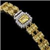 Image 2 : 13.88 ctw Citrine & Diamond Bracelet 14K Yellow Gold - REF-236W4H