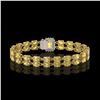 Image 3 : 13.88 ctw Citrine & Diamond Bracelet 14K Yellow Gold - REF-236W4H