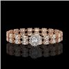Image 1 : 13.54 ctw Oval Diamond Bracelet 18K Rose Gold - REF-1529F6M