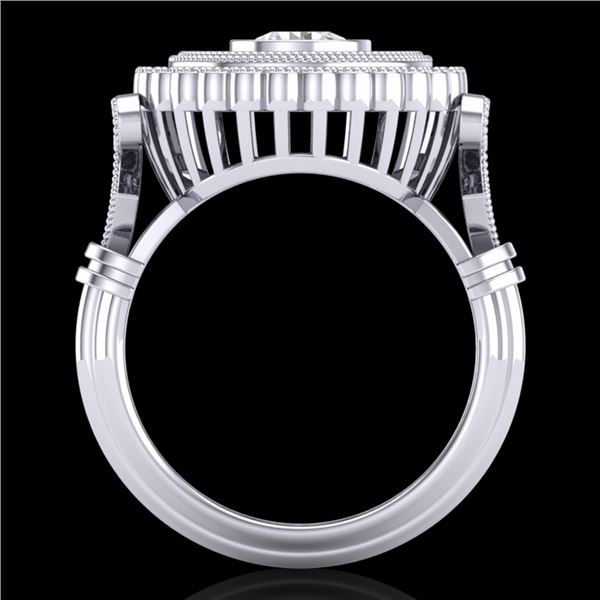 2.03 ctw VS/SI Diamond Solitaire Art Deco Ring 18k White Gold - REF-270K2Y