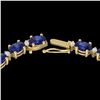 Image 1 : 34 ctw Tanzanite & VS/SI Diamond Eternity Necklace 10k Yellow Gold - REF-281W8H