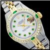 Image 1 : Rolex Men's Two Tone 14K Gold/SS, QuickSet, Diam/Emerald Dial & Diam/Emerald Bezel