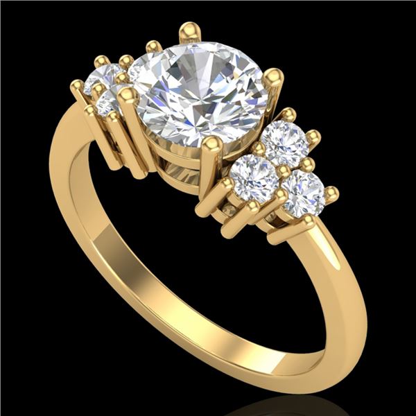 1.5 ctw VS/SI Diamond Solitaire Ring 18k Yellow Gold - REF-409X3A