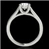 Image 2 : 1 ctw Certified Diamond Solitaire Ring 10k White Gold - REF-182A8N