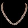 Image 1 : 34.83 ctw Pear Cut Diamond Micro Pave Necklace 18K Rose Gold - REF-4761G8W