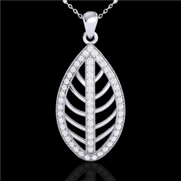 1 ctw Micro Pave VS/SI Diamond Designer Necklace 18k White Gold - REF-100W2H