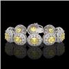 Image 1 : 40.37 ctw Canary Citrine & Diamond Victorian Bracelet 14K White Gold - REF-1186Y4X