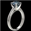 Image 3 : 2.50 ctw Certified Intense Blue Diamond Engagment Ring 10k White Gold - REF-454N3F