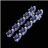 Image 1 : 10.36 ctw Tanzanite & VS/SI Certified Diamond Earrings 10k White Gold - REF-102M2G