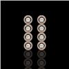 Image 1 : 3.84 ctw Diamond Micro Pave Earrings 18K Rose Gold - REF-304H8R