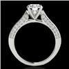 Image 2 : 1.6 ctw Certified Diamond Solitaire Ring 10k White Gold - REF-197G8W