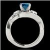 Image 2 : 2.01 ctw SI Certified Fancy Blue Diamond Bypass Ring 10k White Gold - REF-190M9G