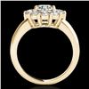 Image 2 : 2.09 ctw Certified Diamond Solitaire Halo Ring 10k Yellow Gold - REF-225A2N