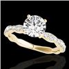 Image 1 : 1.4 ctw Certified Diamond Solitaire Ring 10k Yellow Gold - REF-197F8M