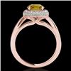 Image 2 : 1.65 ctw Certified SI/I Fancy Intense Yellow Diamond Ring 10k Rose Gold - REF-204F5M