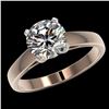 Image 2 : 2 ctw Certified Quality Diamond Engagment Ring 10k Rose Gold - REF-439G3W