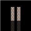 Image 1 : 4.01 ctw Princess Cut Diamond Micro Pave Earrings 18K Rose Gold - REF-346W3H